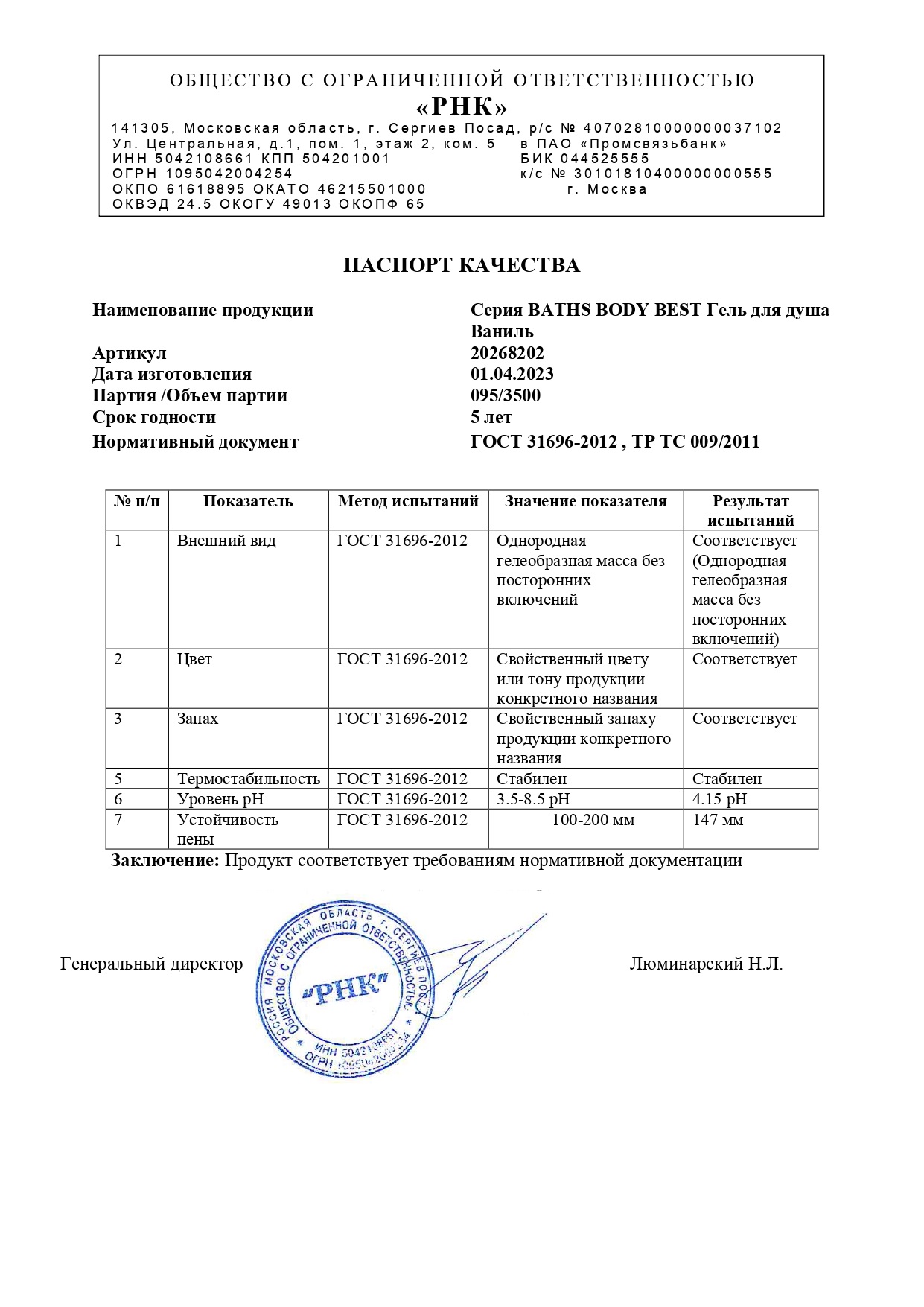 Паспорт №042023